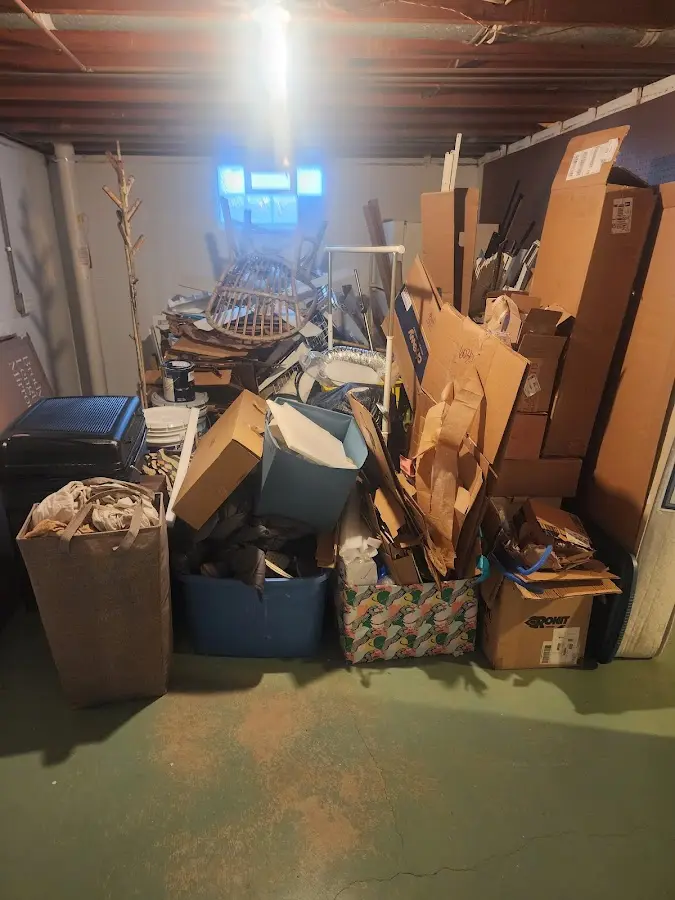 Roll-off dumpster container at job site for Yard Waste Dumpster Rental in Calumet City